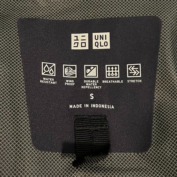 Uniqlo Hooded Raincoat Size S Color Navy - Picture 4 of 8